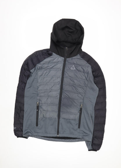 Gerry Men's Grey Hooded Puffer Jacket M Winter Down Outdoor