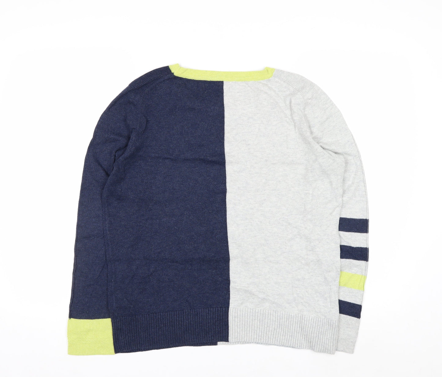 White Stuff Women's Multicoloured Crew Neck Pullover Jumper UK 12