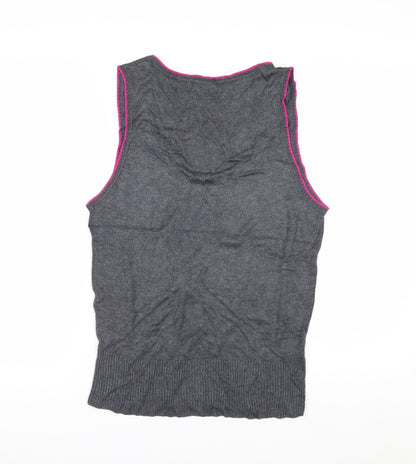 Austin Reed Women’s Grey Argyle Sleeveless Knit Vest M