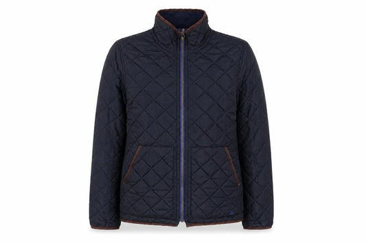 Joules Women Blue Quilted Mid-Length Jacket Size M