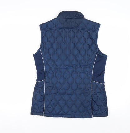 Requisite Women's Blue Quilted Waistcoat Size 8 Lightweight Gilet
