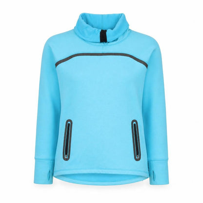 Sweaty Betty Women Blue Small Pullover Sweatshirt Polyester Wool Blend