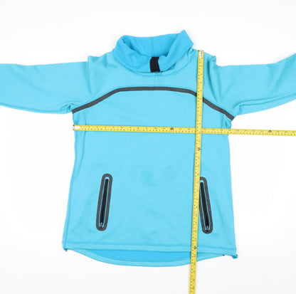 Sweaty Betty Women Blue Small Pullover Sweatshirt Polyester Wool Blend