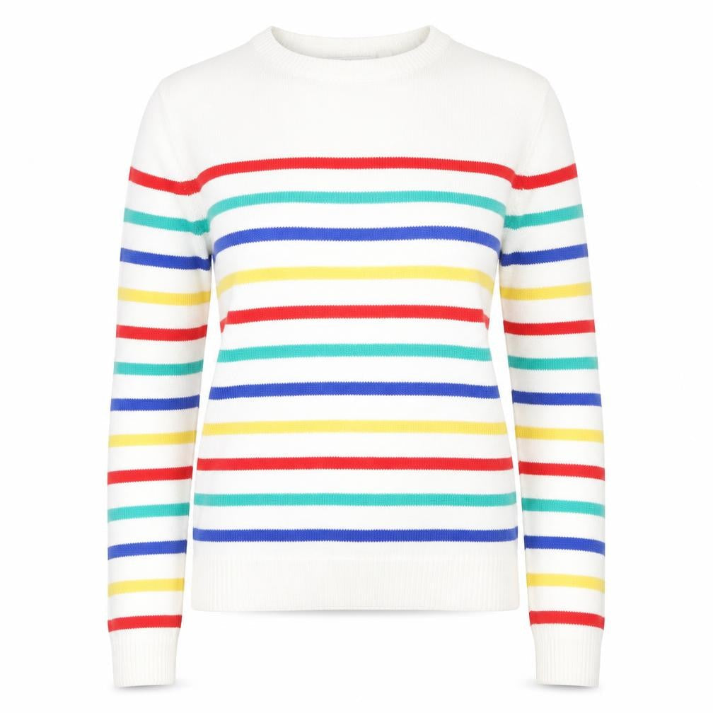 Brave Soul Women's Multicoloured Stripe Cotton Jumper Size S