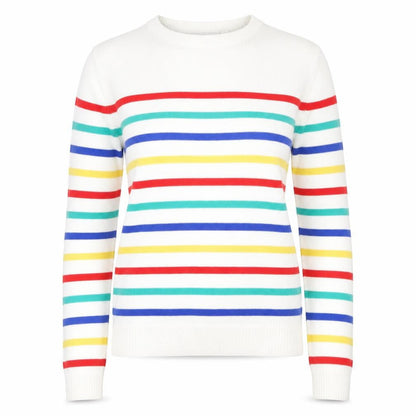 Brave Soul Women's Multicoloured Stripe Cotton Jumper Size S