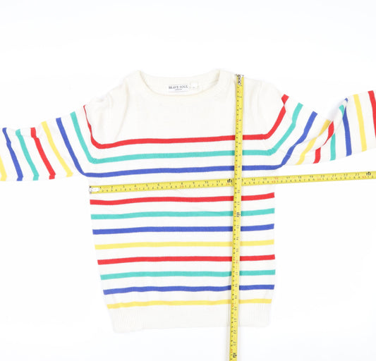 Brave Soul Women's Multicoloured Stripe Cotton Jumper Size S