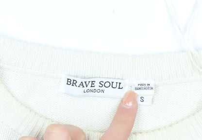 Brave Soul Women's Multicoloured Stripe Cotton Jumper Size S