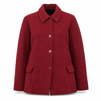 ESPRIT Women's Red Quilted Mid-Length Jacket Size S