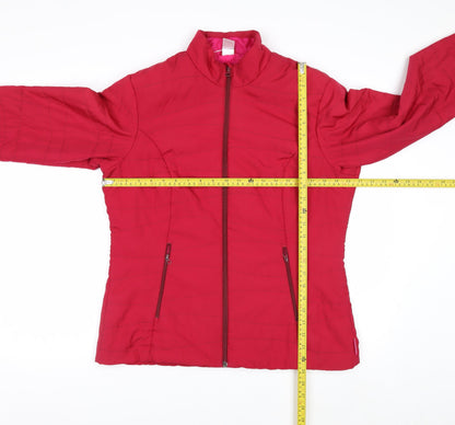 Decathlon Women Red Polyester Puffer Jacket Size 14 Lightweight