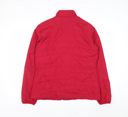 Decathlon Women Red Polyester Puffer Jacket Size 14 Lightweight