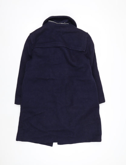 Lady Barry Girls Blue Wool Duffle Coat 9-10 Years Long Hooded Classic Style
