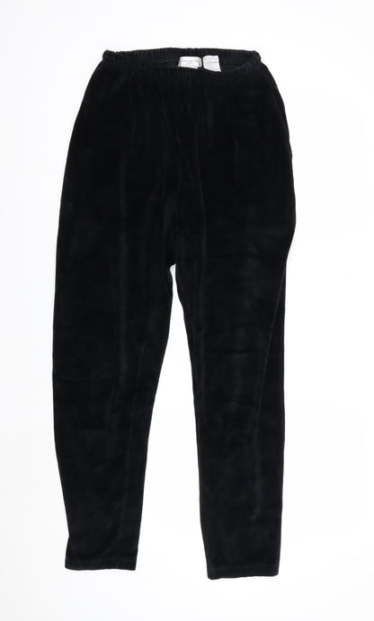 Jones New York Women’s Black Velour Elastic Waist Trousers Size M