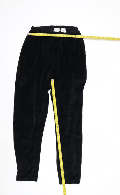 Jones New York Women’s Black Velour Elastic Waist Trousers Size M