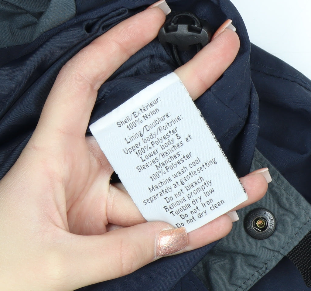 North End Men's Blue Waterproof Hooded Parka Jacket L