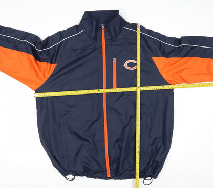 NFL Men’s Blue XL Windbreaker Jacket with Logo and Zip Pockets