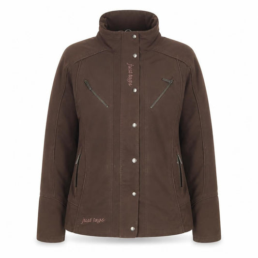Just Togs Womens Brown Softshell Equestrian Jacket Size 12