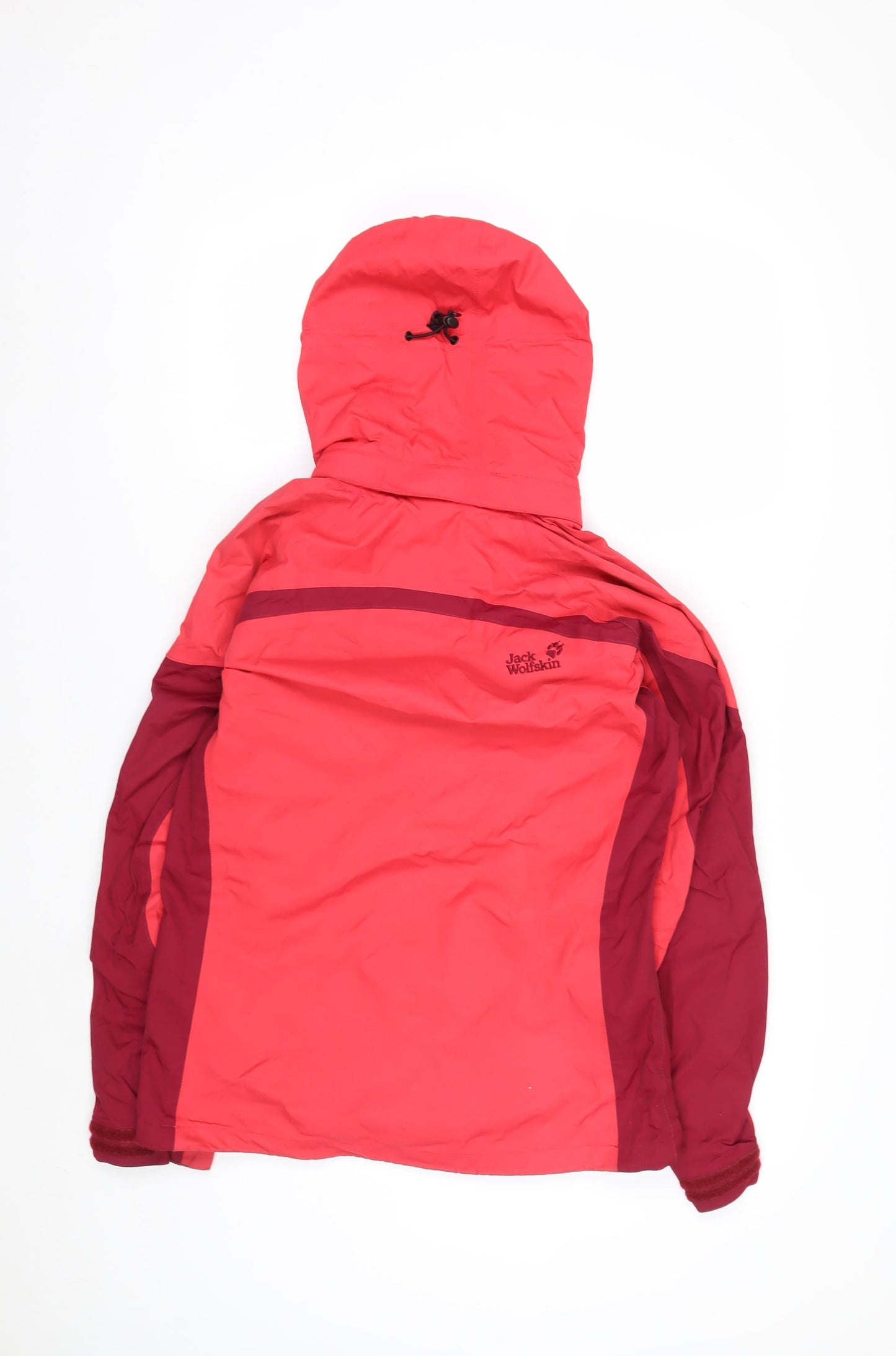 Jack Wolfskin Women Pink Hooded Waterproof Ski Jacket Size 8