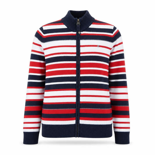 Tommy Hilfiger Women’s Multicoloured Full Zip Striped Jumper Size 12