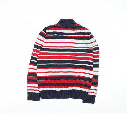 Tommy Hilfiger Women’s Multicoloured Full Zip Striped Jumper Size 12