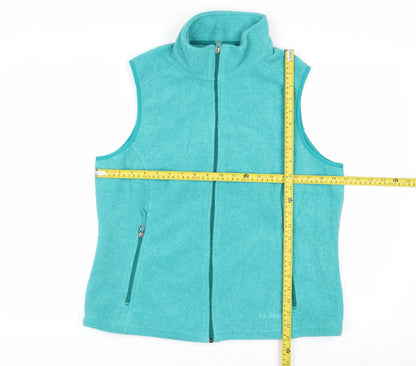 L.L. Bean Women's Blue Fleece Waistcoat Bodywarmer M Petites