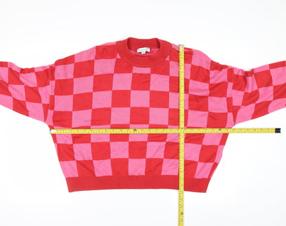 Warehouse Women’s Multicoloured Check Knit Jumper M
