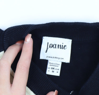 Joanie Women's Black Lightning Pullover Jumper Medium Knit Cotton
