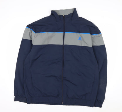Russell Athletic Men's Blue Grey XL Windbreaker Jacket
