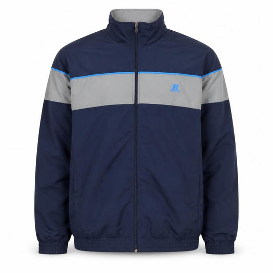Russell Athletic Men's Blue Grey XL Windbreaker Jacket