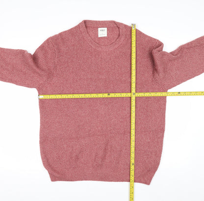 Marks and Spencer Men’s Pink Crew Neck Knit Jumper Size L