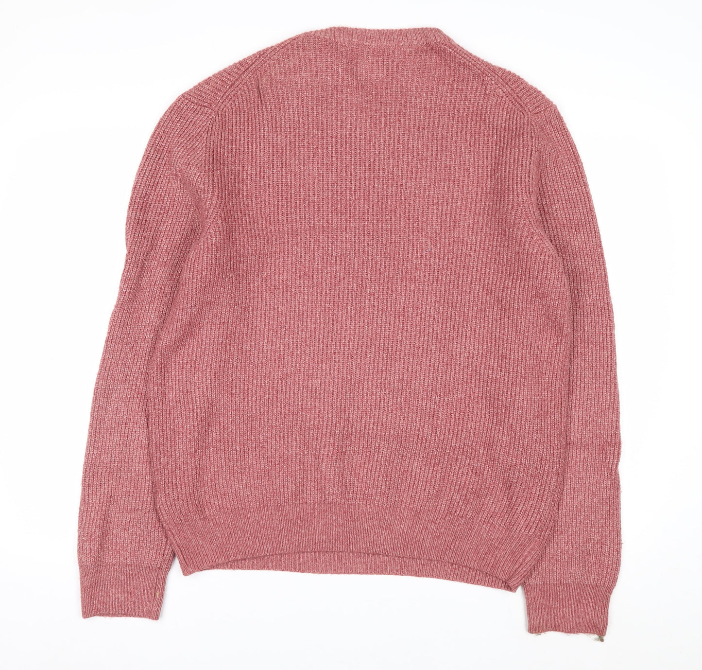 Marks and Spencer Men’s Pink Crew Neck Knit Jumper Size L