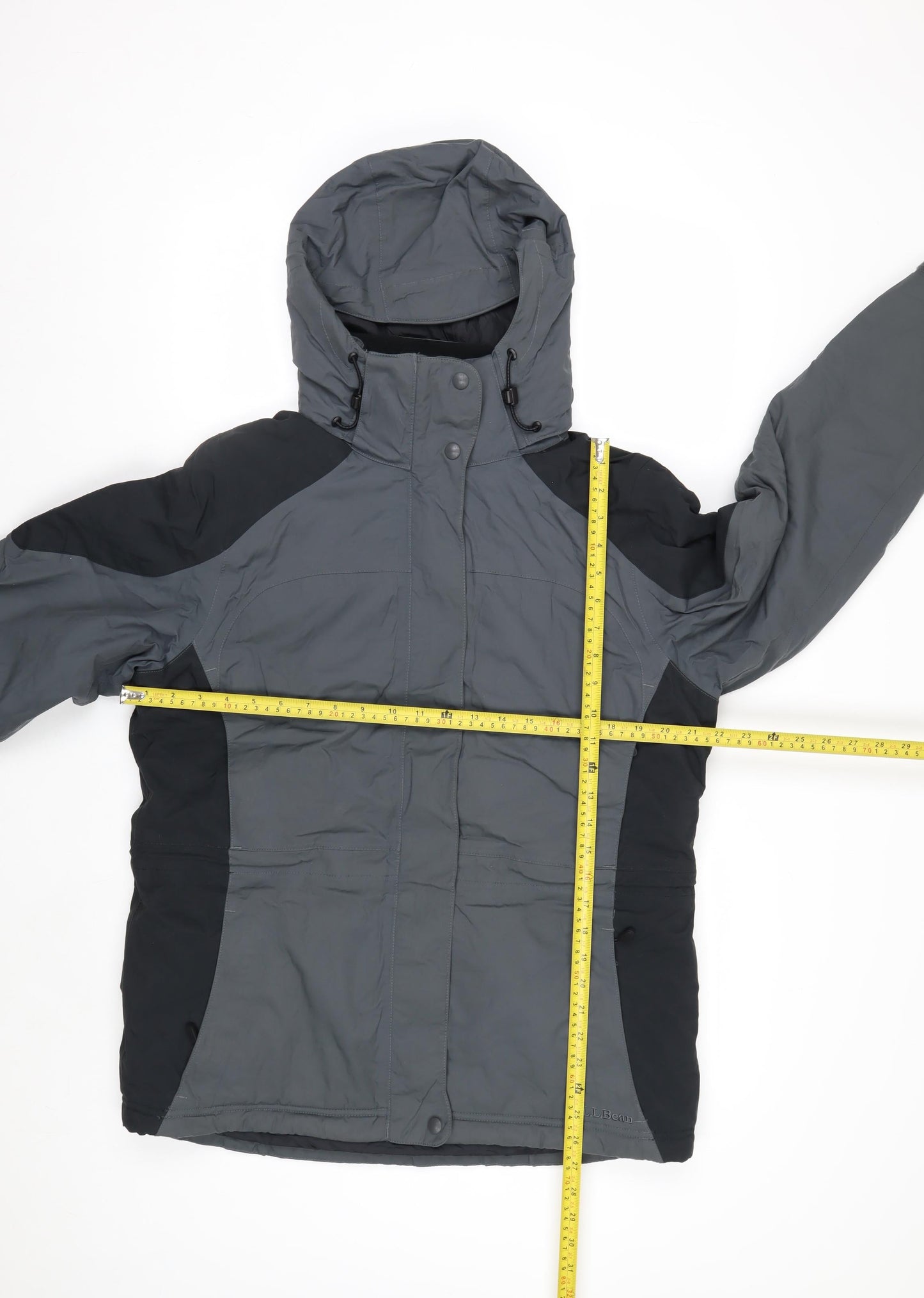 L.L.Bean Men's Grey Hooded Waterproof Insulated Parka Jacket M