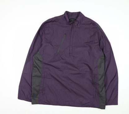 North End Men's Purple Windbreaker Jacket L Lightweight Outdoor