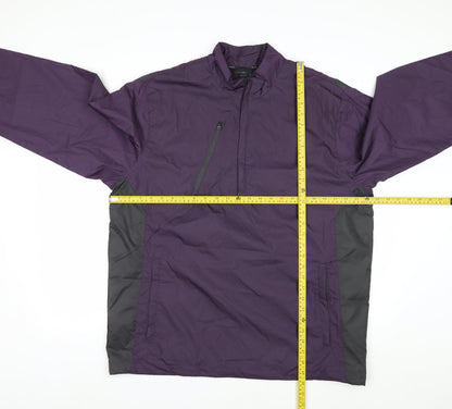 North End Men's Purple Windbreaker Jacket L Lightweight Outdoor