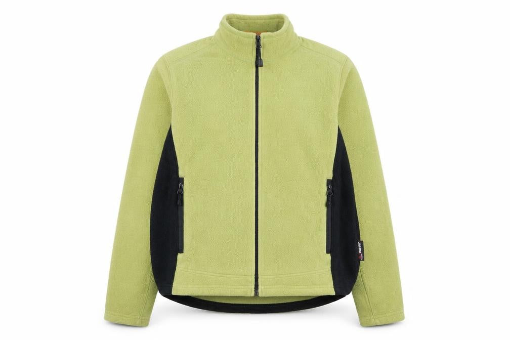 Eddie Bauer Womens Green Fleece Full Zip Jacket Size L Polartec Wind Pro