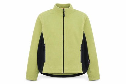Eddie Bauer Womens Green Fleece Full Zip Jacket Size L Polartec Wind Pro