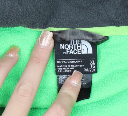 The North Face Teens Green Full Zip Fleece Sweatshirt XL