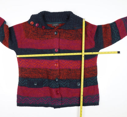 Marks and Spencer Per Una Women's Multicoloured XXL Striped Chunky Knit Cardigan