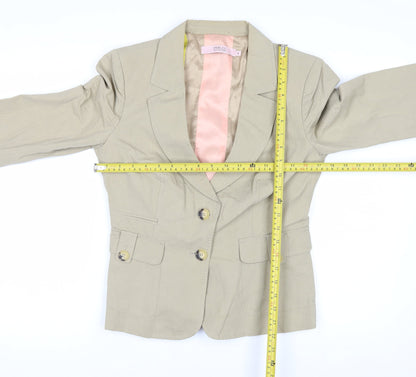 R.E.D. Valentino Women's Beige Cotton Linen Blazer Jacket Size 16