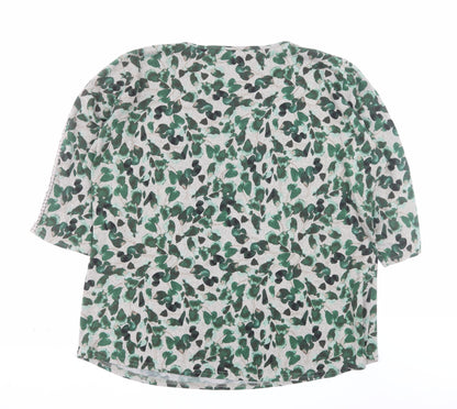 Isle Collection Women's Green Floral Plus Size 22-24 Pullover Jumper