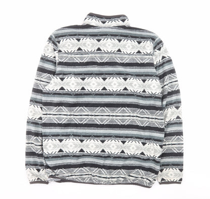 Eddie Bauer Men’s Grey Aztec Fleece Henley Sweatshirt 3XLT