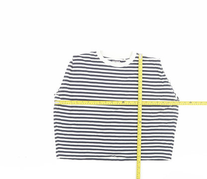 Boden Womens Blue White Striped Sleeveless Cotton T-Shirt Size M