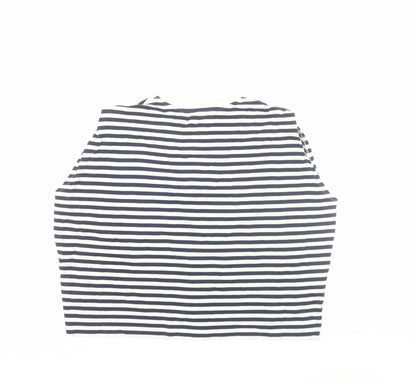 Boden Womens Blue White Striped Sleeveless Cotton T-Shirt Size M