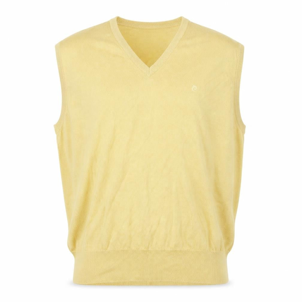 Pierre Cardin Men's Beige Wool Blend Sleeveless V-Neck Vest Jumper L