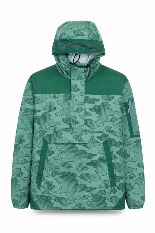 Columbia Men’s Green Camouflage Anorak Windbreaker Jacket S