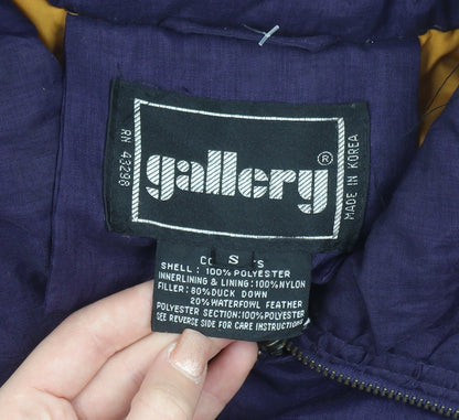 Gallery Men's Purple Down Insulated Parka Coat Size S Winter Jacket