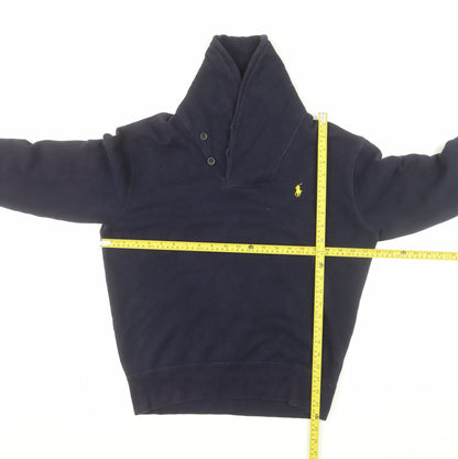 Polo Ralph Lauren Men's Navy Button Henley Sweatshirt Size S