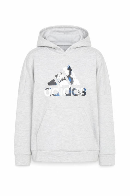 Adidas Women’s Grey Pullover Hoodie Size M Polyester Sportswear