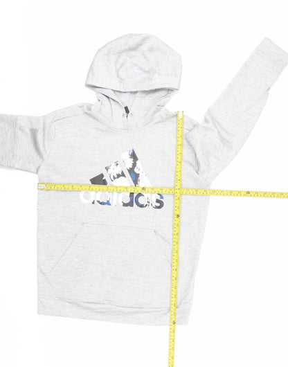Adidas Women’s Grey Pullover Hoodie Size M Polyester Sportswear