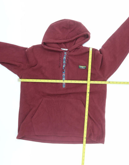 L.L.Bean Unisex Red Fleece Pullover Hoodie XL Regular