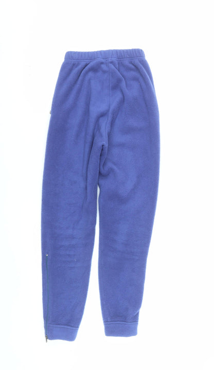 Polartec Men Blue Fleece Sweatpants XS Elastic Waist Winter Warm
